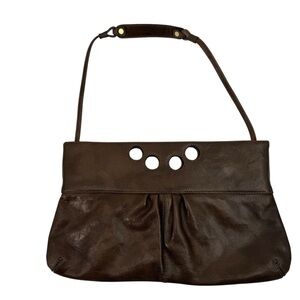 Latico Brown Leather Shoulder Clutch Purse